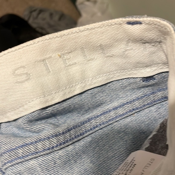 Stella McCartney Blue and Cream Star Print Denim Boyfriend Jeans - Picture 10 of 11